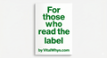 For Those Who Read The Label — VitalWhys Ebook Cover